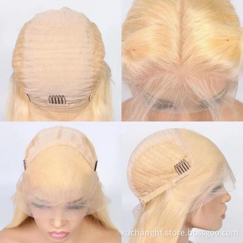 30 Inch Raw Virgin Deep Wave 613 Blonde Hd Lace Front Wig 13x4 Curly Transparent Lace Frontal Human Hair Wig 613 Full Lace Wig